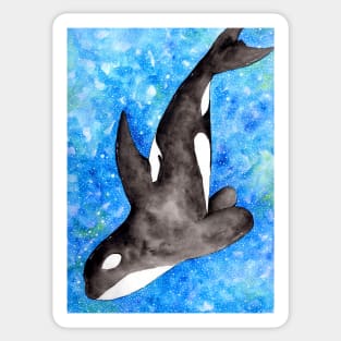 Litlle black whale Sticker